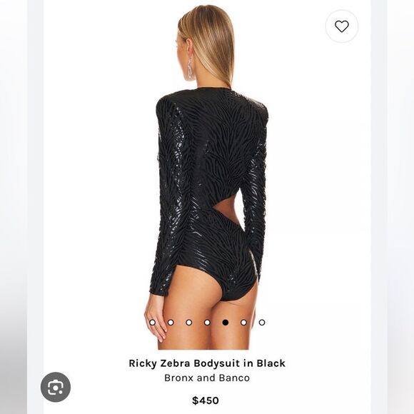NEW Bronx And Banco Ricky Diamond Zebra Bodysuit Size 10 - Picture 4 of 9